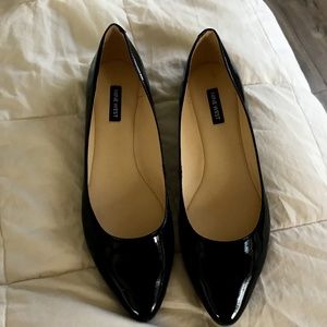 Nine West Black patton flats. Size 9M.
